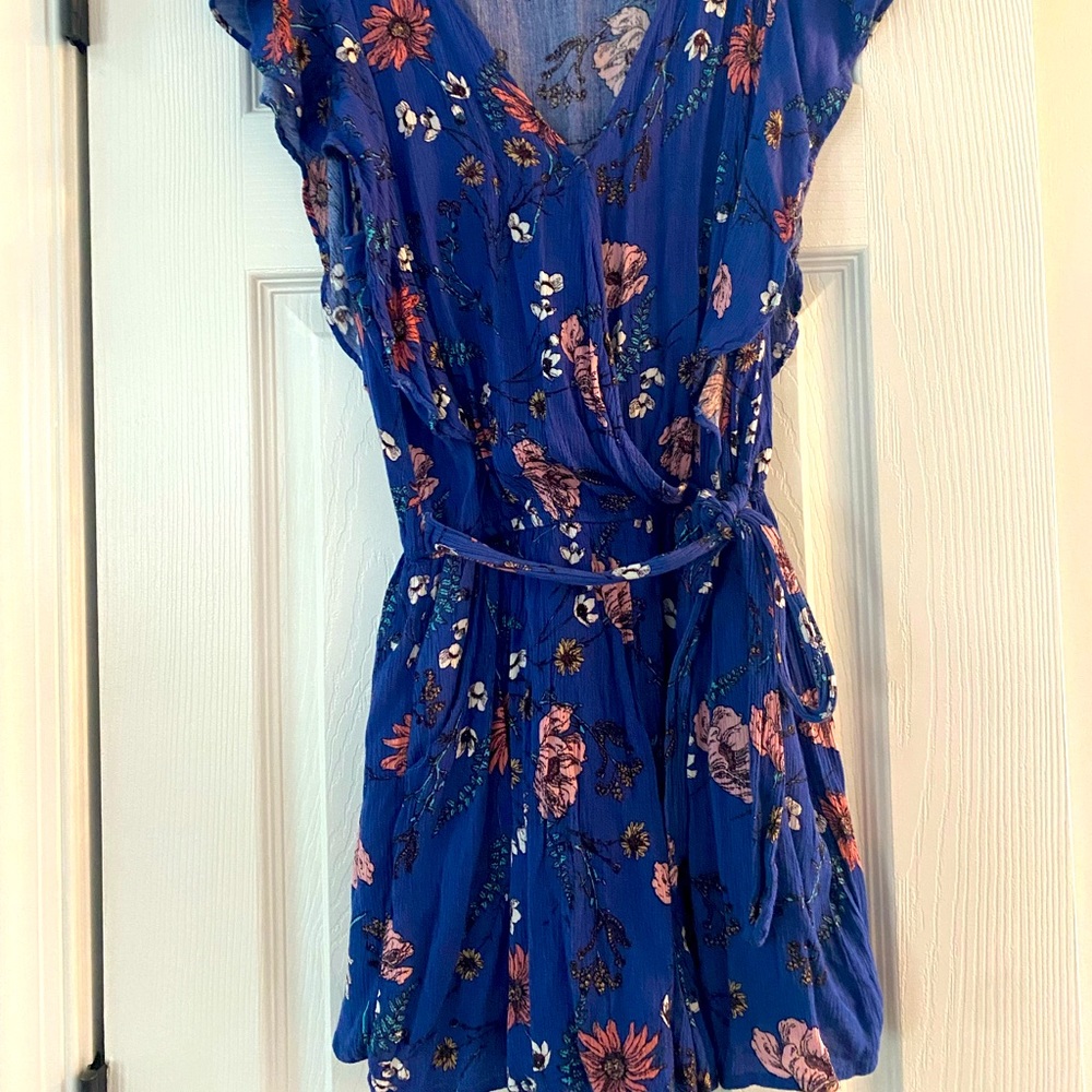 Floral short sleeve  romper